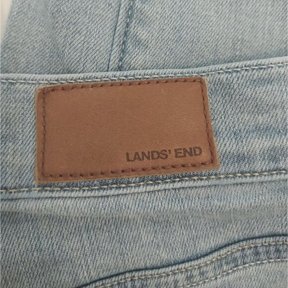 Lands End Light Wash Cropped Demin Jeans Women's Sz 10P - Picture 8 of 14